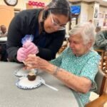 Cake Decorating at Sarahcare adult day care center.