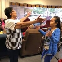 Reina and Ana at adult day care