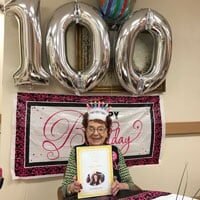 Sally 100th birthday at adult day care